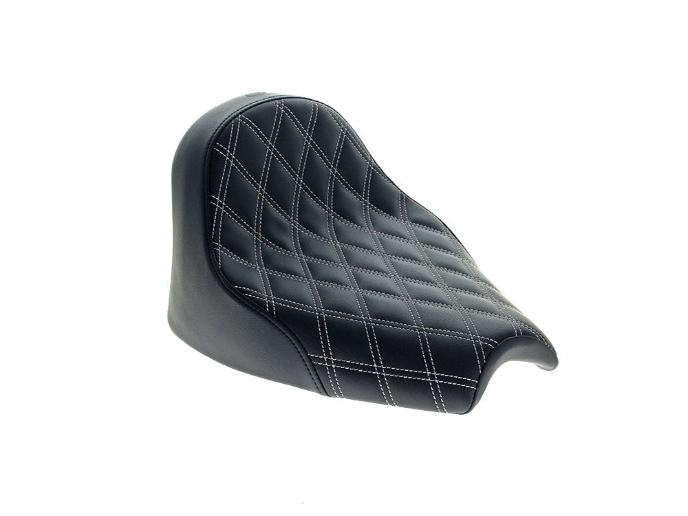 Saddlemen SAD-I21-04-002LS-GRE Renegade LS Solo Seat w/Dark Grey Double Diamond Lattice Stitch for Indian Cruiser 22-Up