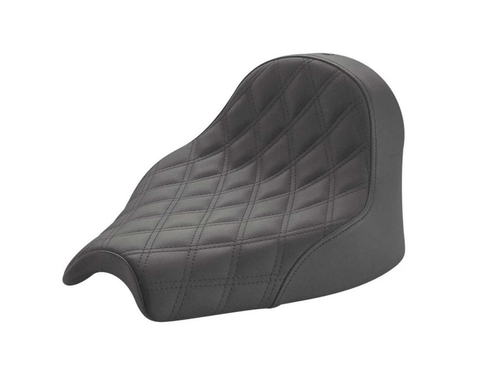 Saddlemen SAD-I21-04-002LS Renegade LS Solo Seat w/Black Double Diamond Lattice Stitch for Indian Cruiser 22-Up