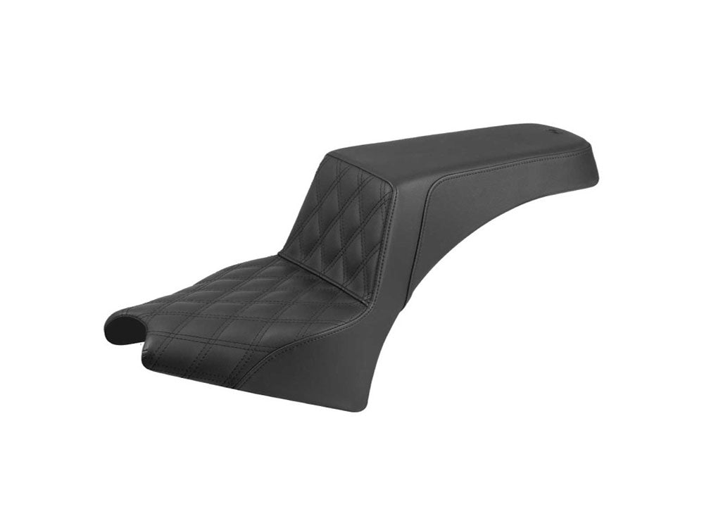 Saddlemen SAD-I25-33-172 Step-Up LS Dual Seat w/Black Double Diamond Lattice Stitch for Indian Scout 25-Up