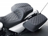 Saddlemen SAD-L870-14-LS Lattice Stitch Saddlebag Lid Covers for Touring 14-Up