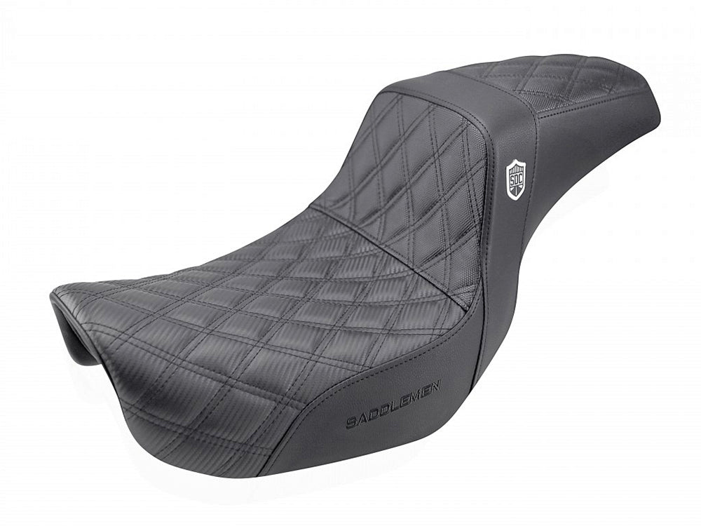 Saddlemen SAD-SC80604D0 Step-Up San Diego Customs Pro Series Gripper Dual Seat for Harley-Davidson Dyna 06-17