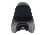 Saddlemen SAD-SC80604DB0 Pro Series San Diego Customs Performance Gripper Dual Seat w/Backrest & Black Stitch for Harley-Davidson Dyna 06-17