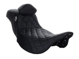 Saddlemen SAD-SC80807DB0 Step-Up San Diego Customs Pro Series Gripper Dual Seat w/Backrest for most Harley-Davidson Touring 08-24