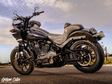 Saddlemen SAD-SC81829DB0 Pro Series San Diego Customs Performance Gripper Dual Seat w/Backrest & Black Stitch for Harley-Davidson Sport Glide/Low Rider 18-Up/Low Rider S 20-Up/Low Rider ST 22-Up