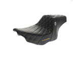 Saddlemen SAD-SC82307DB7 Step-Up San Diego Customs Pro Series Gripper Dual Seat w/Backrest & Gold Stitch for Harley-Davidson CVO Touring 23-Up/Street Glide/Road Glide 24-Up/Touring 25-Up