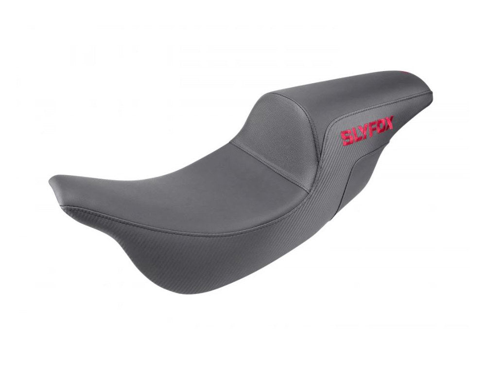 Saddlemen SAD-SF80807BU Slyfox Pro Series Seat w/Tri-Gripper Lumbar w/Burgundy Logo for Touring 08-23