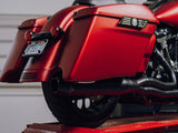 Sawicki Speed SAW-930-01081 Full Length 2-1 Exhaust w/Billet End Cap Black for Touring 17-Up