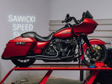 Sawicki Speed SAW-930-01081 Full Length 2-1 Exhaust w/Billet End Cap Black for Touring 17-Up