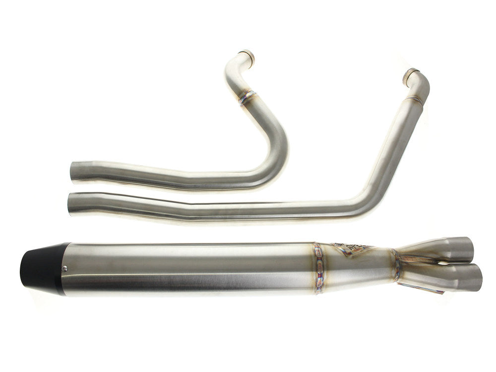 Sawicki Speed SAW-930-01085 Full Length 2-1 Exhaust w/Billet End Cap Stainless for Touring 95-16