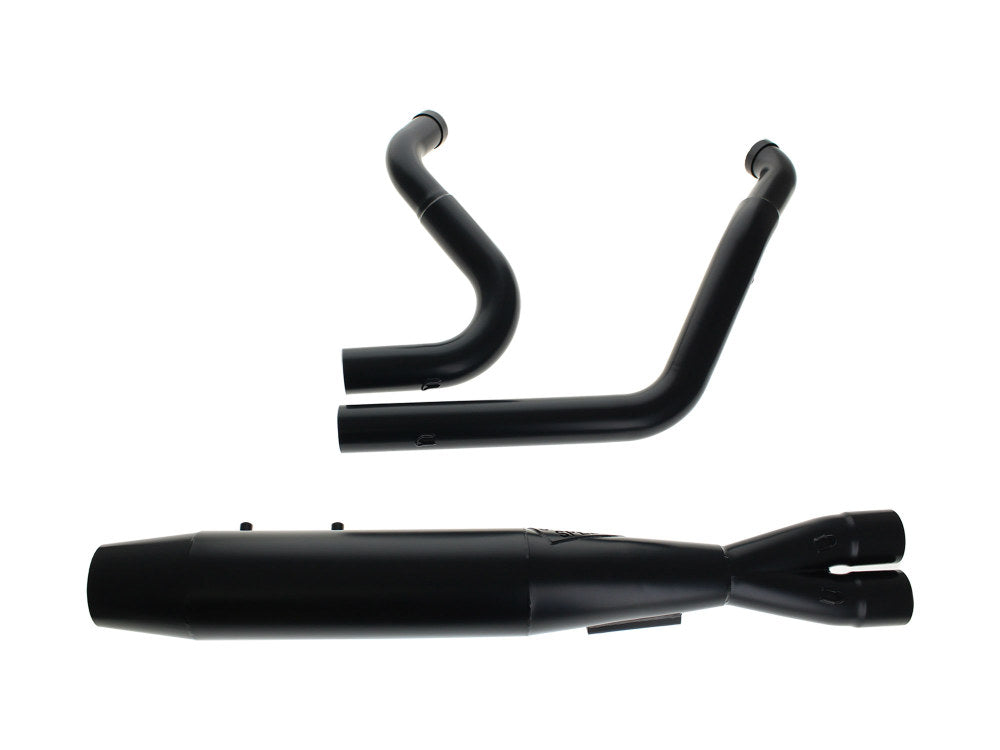 Sawicki Speed SAW-930-01224 Mid Length 2-1 Exhaust w/Welded End Cap Black for Touring 17-Up