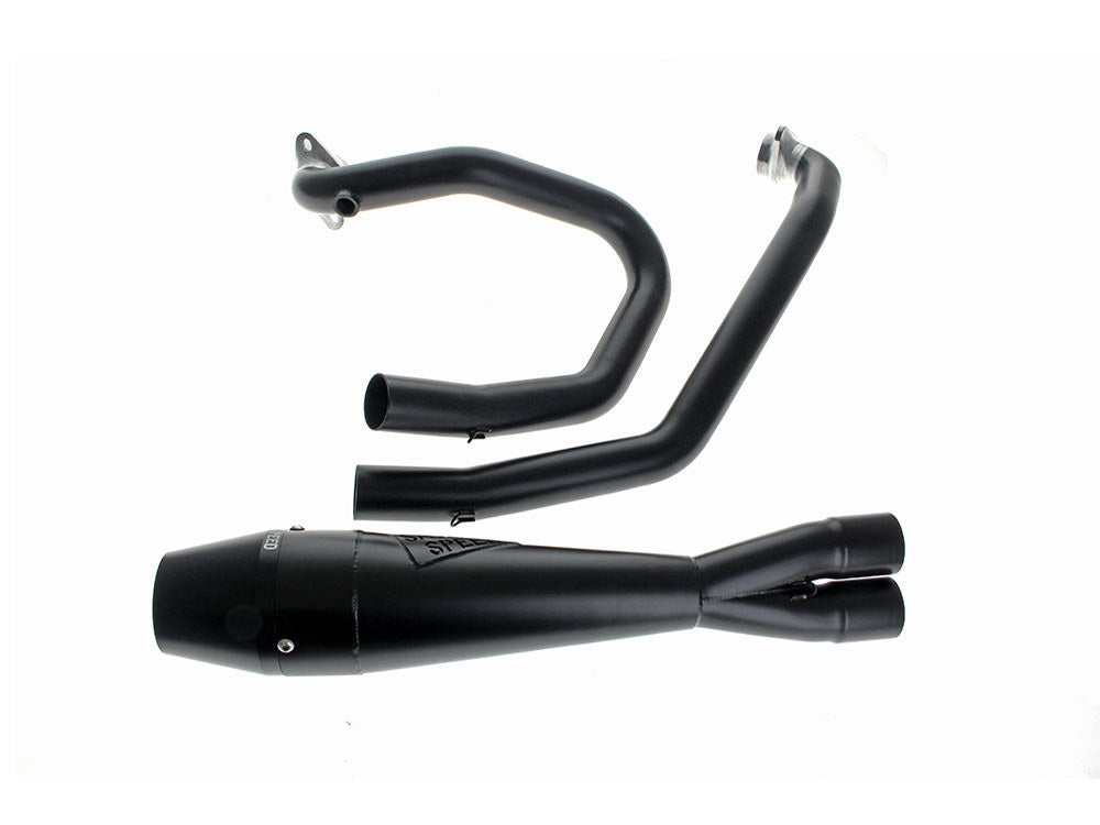 Sawicki Speed SAW-930-01362 Shorty 2-1 Exhaust w/Billet End Cap Black for Indian Scout 15-24