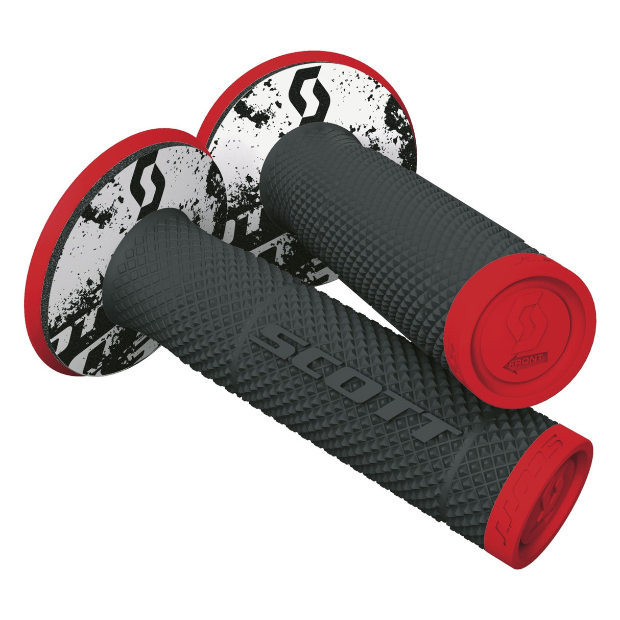 Scott SX II Grips w/Donuts Neon Red/Black