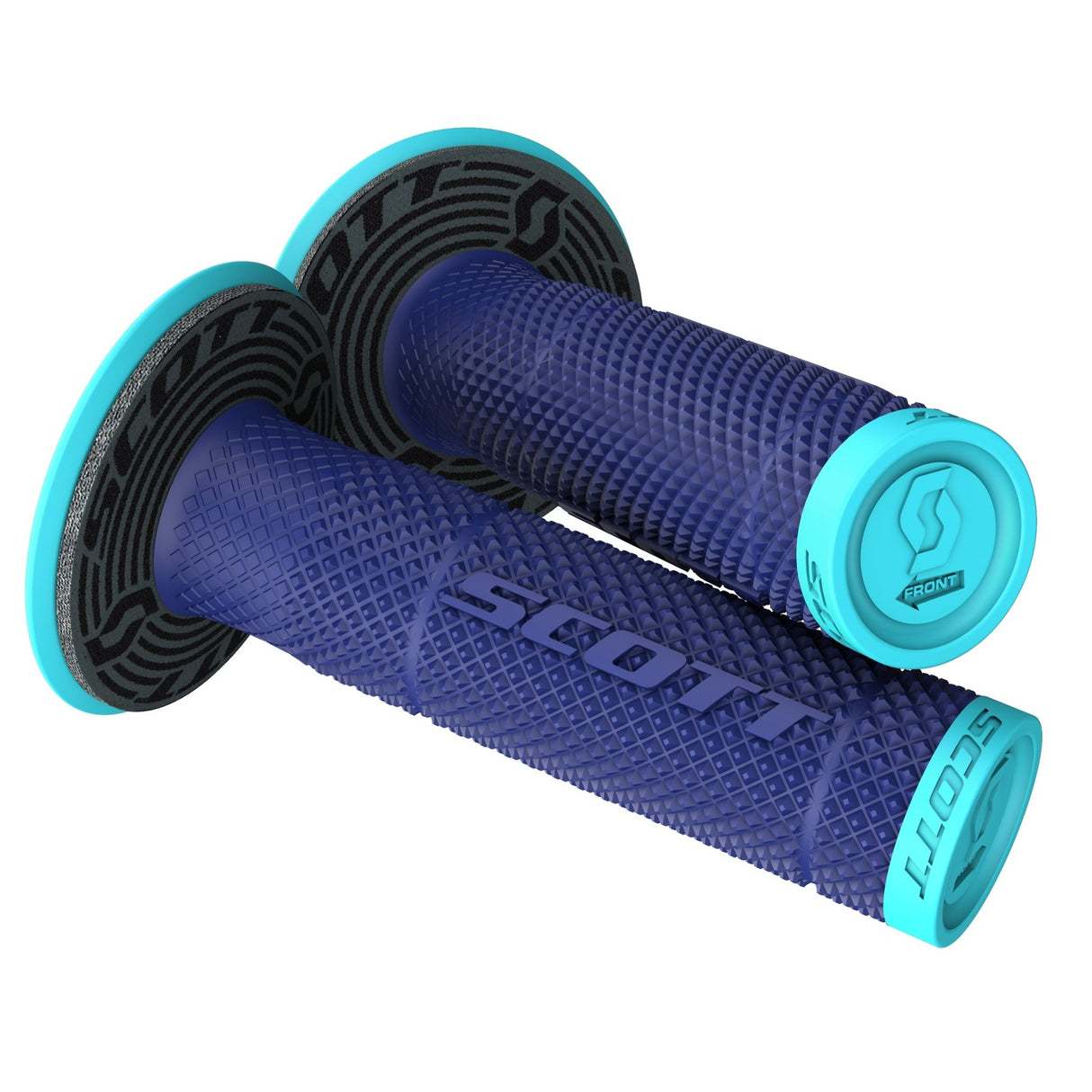 Scott SX II Grips w/Donuts Blue/Dark Blue