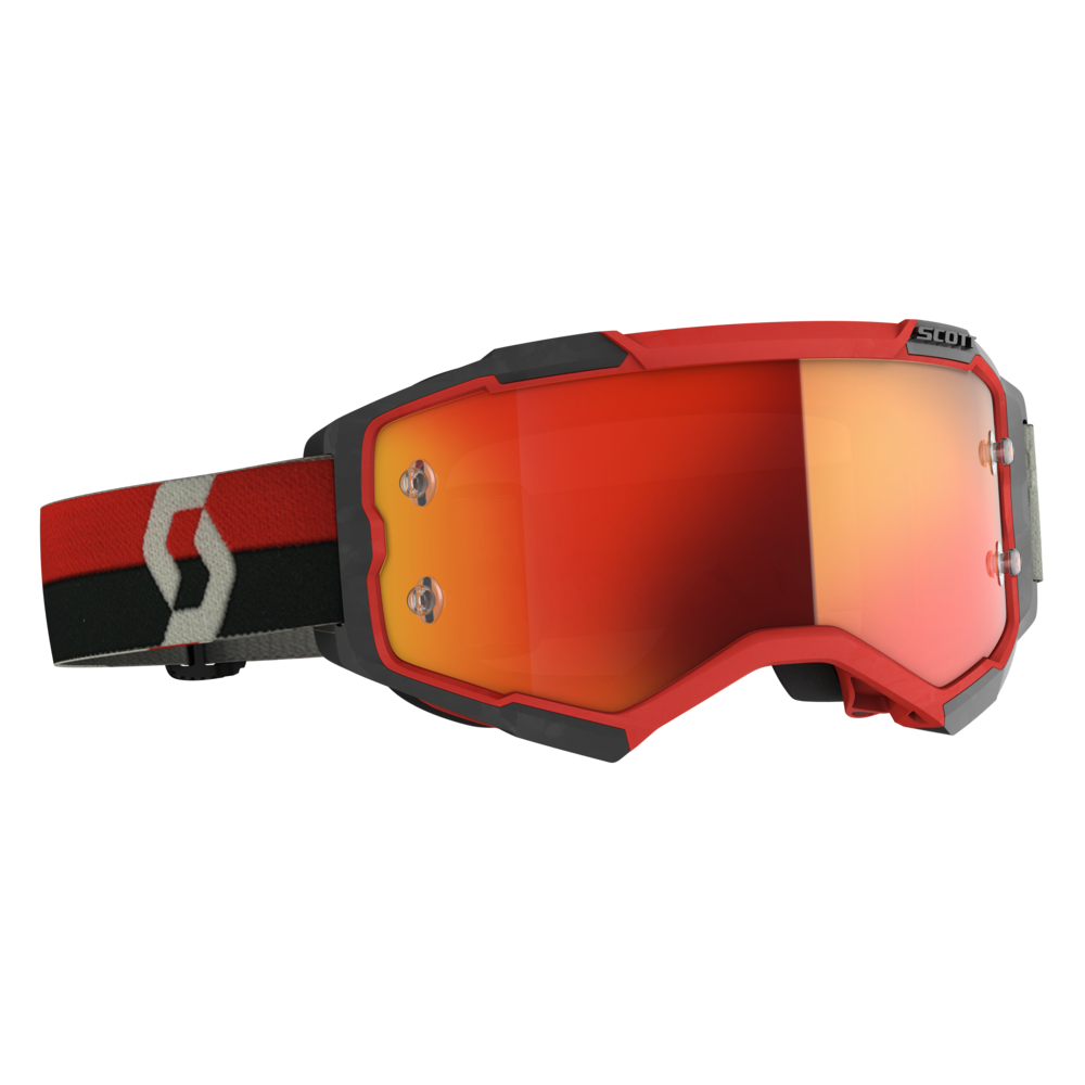 Scott Fury Goggles Red/Black w/Orange Chrome Works Lens