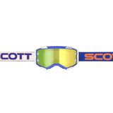 Scott Fury Goggles White/Blue w/Yellow Chrome Works Lens