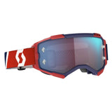 Scott Fury Goggles Red/Blue w/Blue Chrome Lens