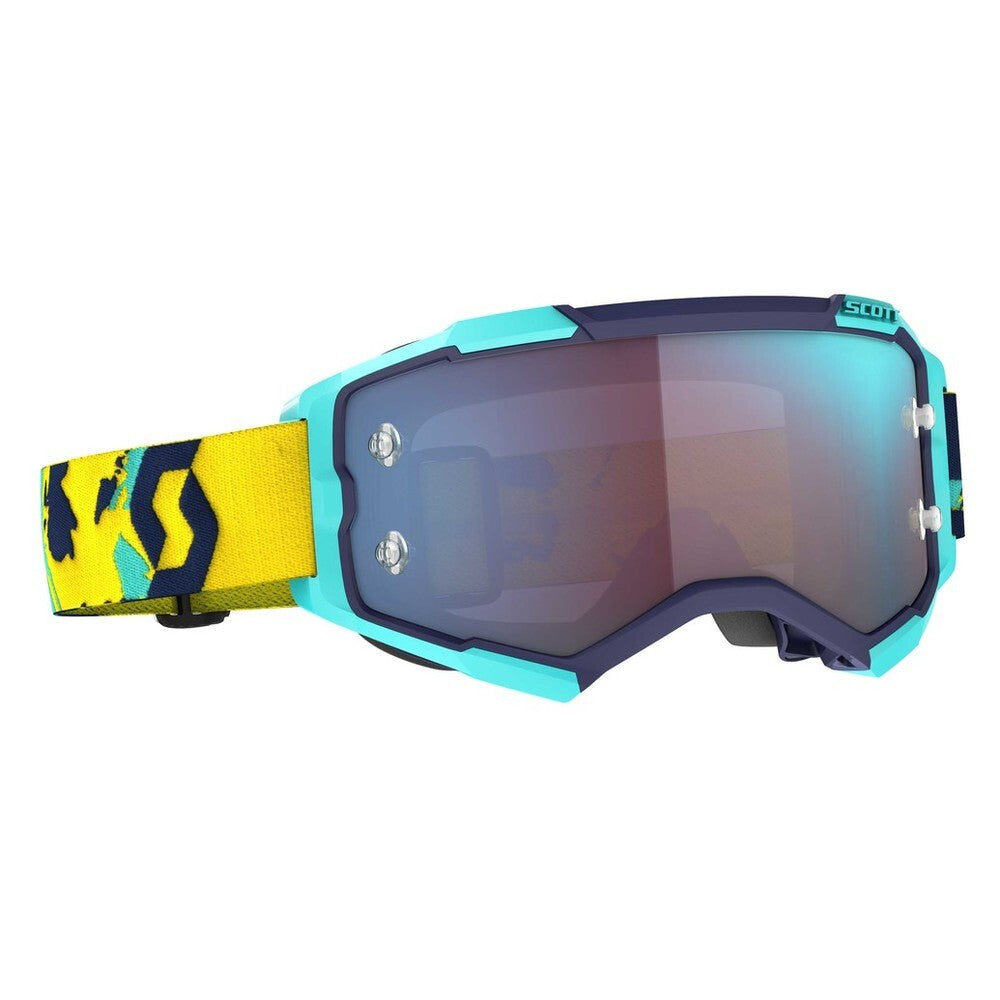 Scott Fury Goggles Blue/Orange w/Blue Chrome Lens