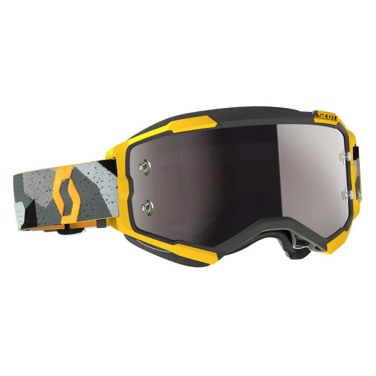 Scott Fury Goggles Camo Grey/Yellow w/Silver Chrome Works Lens