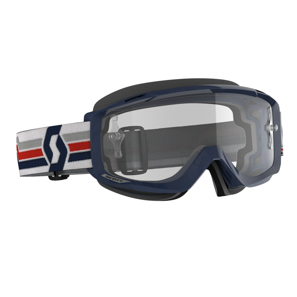 Scott Split OTG Goggles Blue/White w/Clear Works Lens