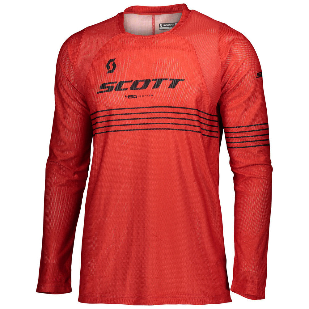 Scott 450 Angled Light Red/Black Jersey