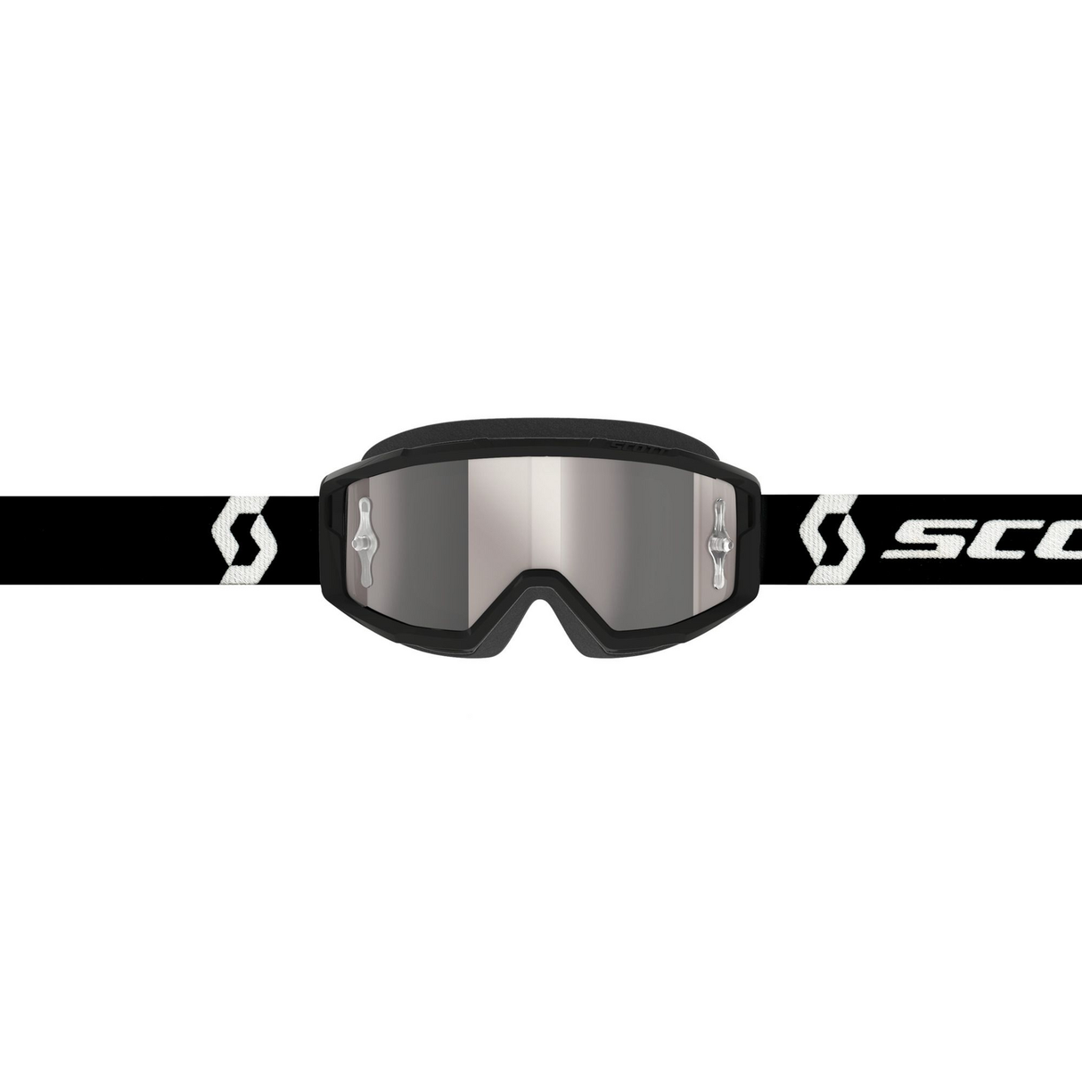 Scott Primal Goggles Black/White w/Silver Chrome Works Lens