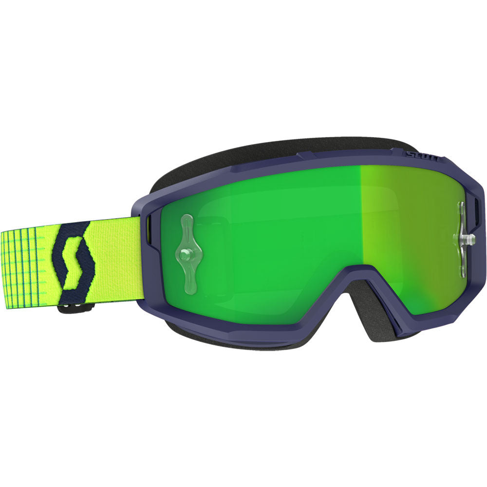 Scott Primal Goggles Blue/Yellow w/Green Chrome Lens