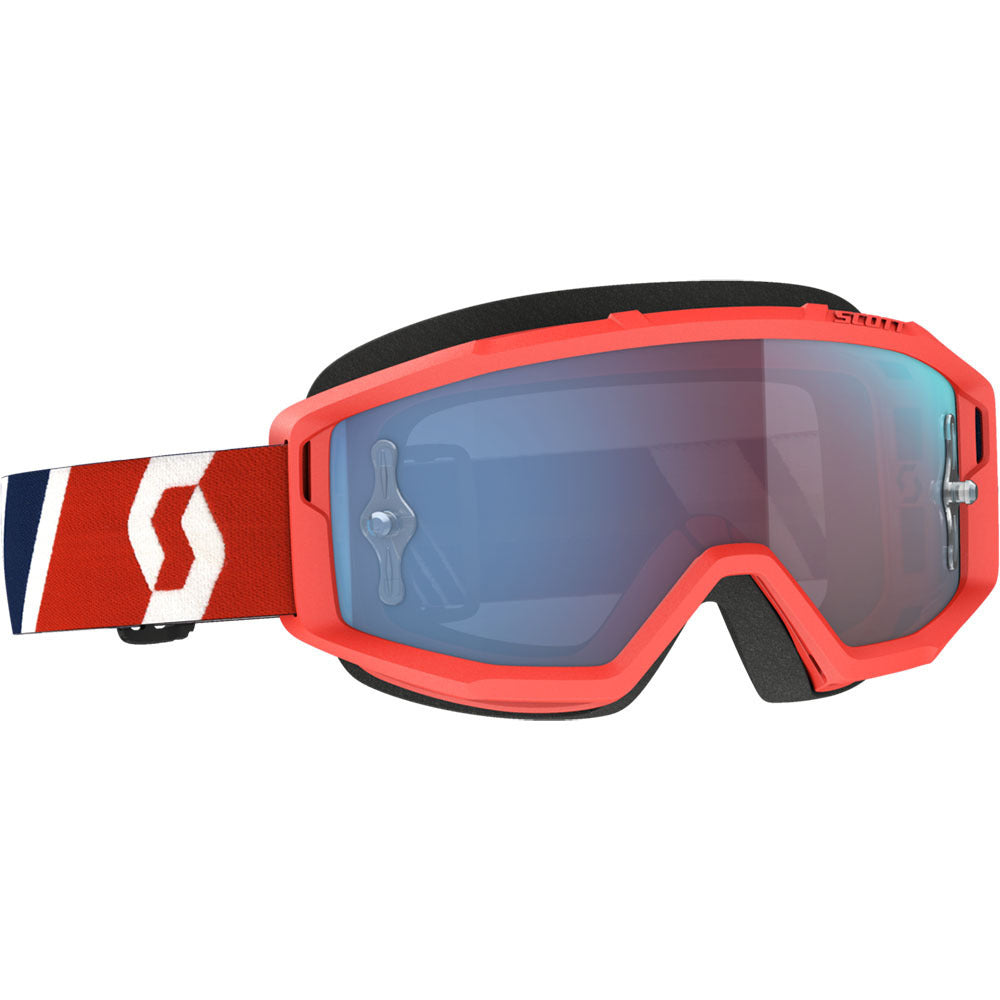 Scott Primal Goggles Red/Blue w/Blue Chrome Lens