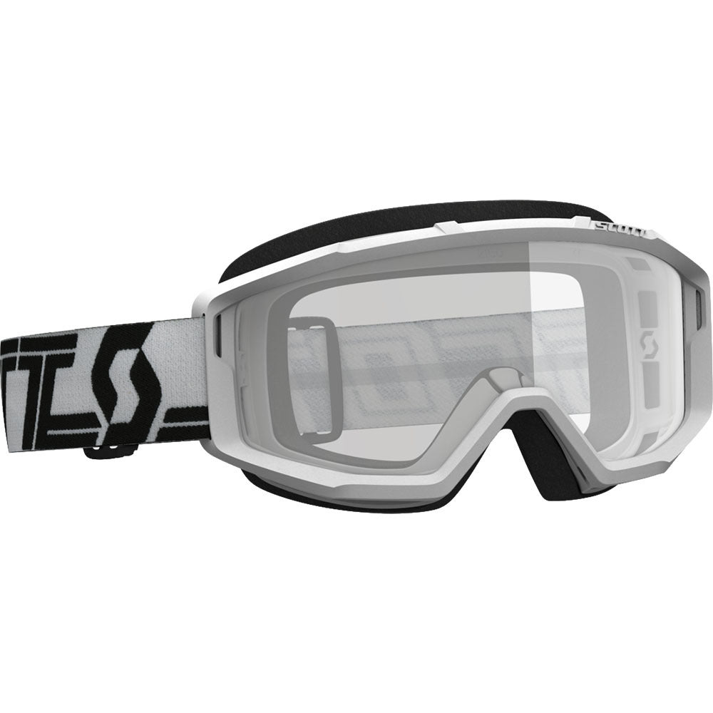 Scott Primal Clear Goggles White/Black w/Clear Lens