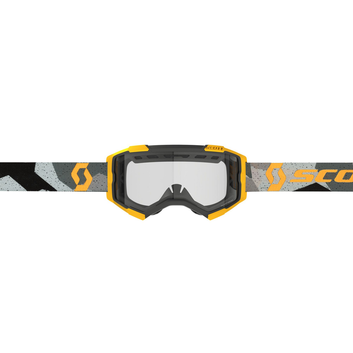 Scott Fury Enduro Goggles Camo Grey/Yellow w/Clear Lens