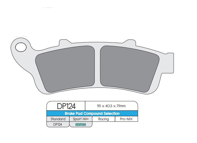 DP Brake Pads SDP124 SDP SPORT HH+ Brake Pads