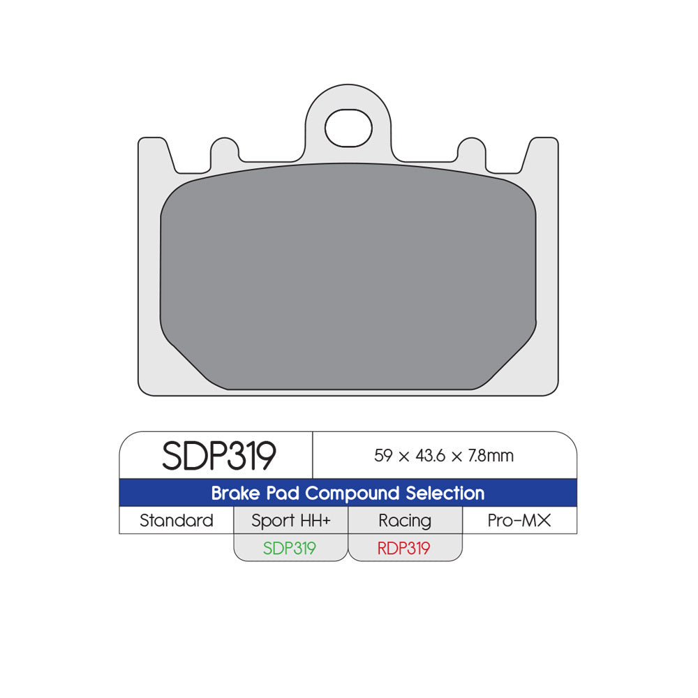 DP Brake Pads SDP319 SDP SPORT HH+ Brake Pads