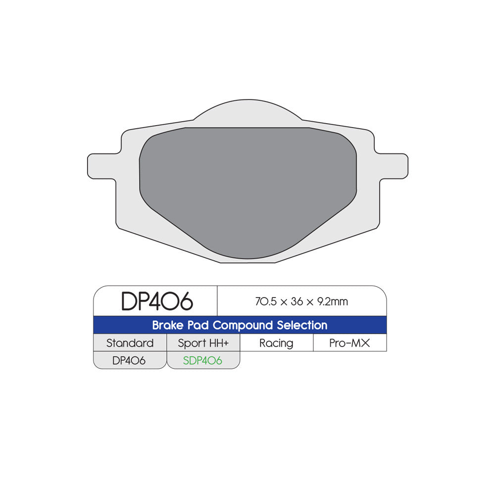 DP Brake Pads SDP406 SDP SPORT HH+ Brake Pads