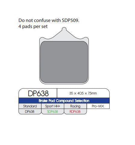 DP Brake Pads SDP638 SDP SPORT HH+ Brake Pads