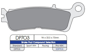 DP Brakes SDP703 SDP Pro-MX Brake Pads