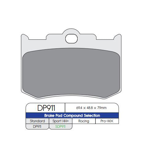 DP Brake Pads SDP911 HH+ Performance Brake Pads