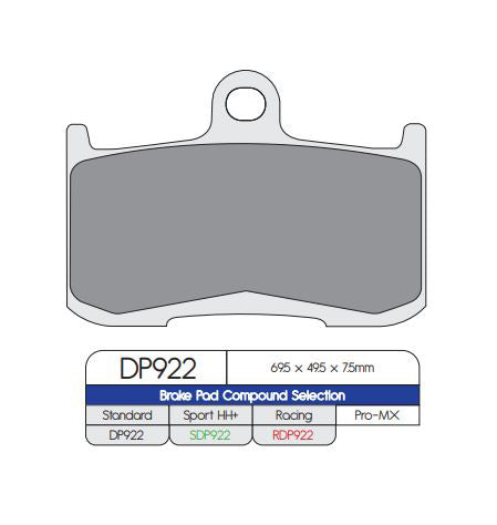 DP Brake Pads SDP922 HH+ Performance Brake Pads