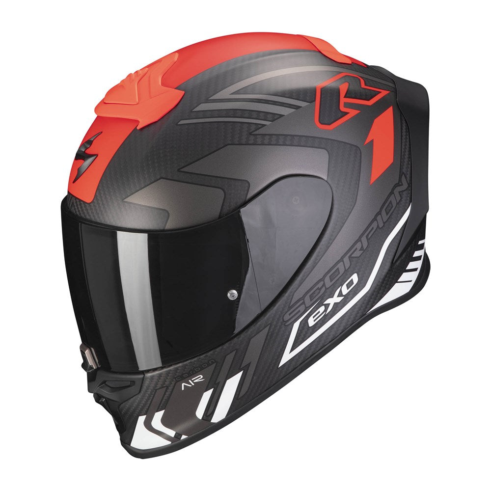 Scorpion EXO-R1 Evo Carbon Air Supra Matte Black/Silver/White Helmet