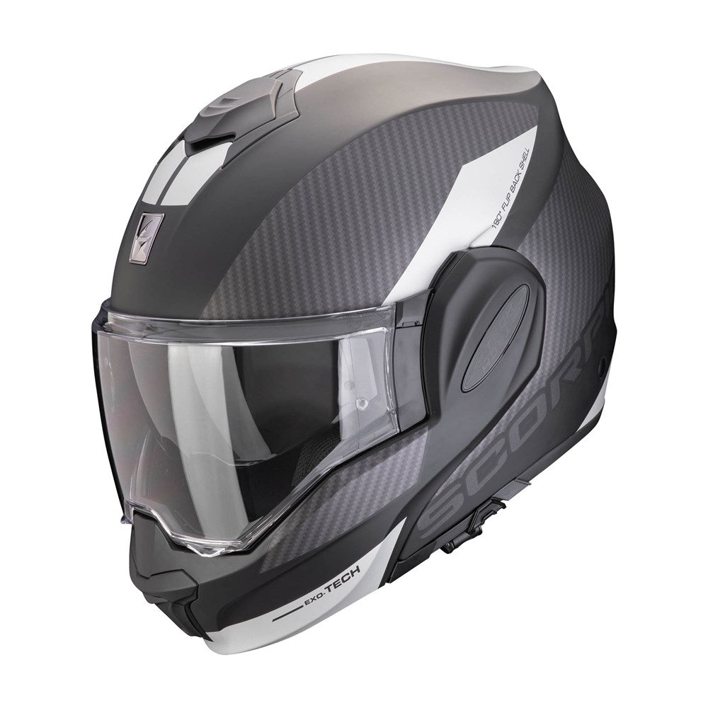 Scorpion EXO-Tech Evo Team Matte Black/Silver Helmet