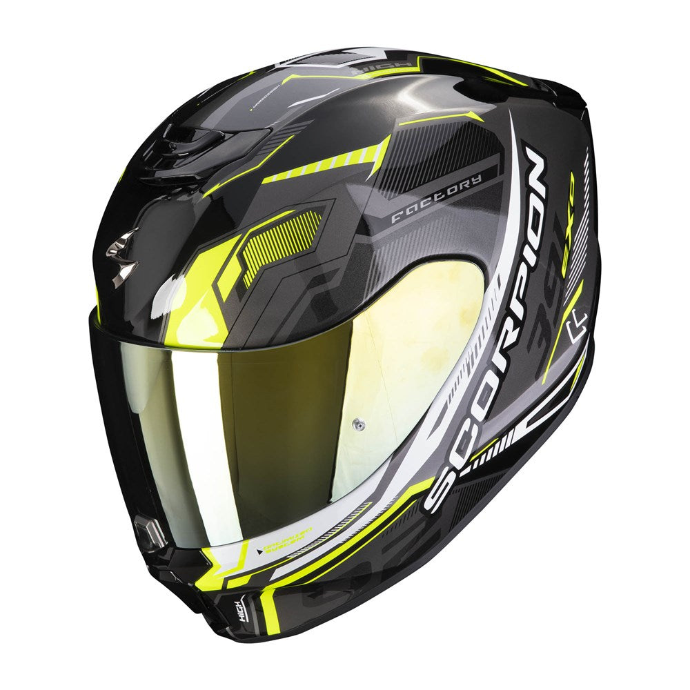 Scorpion EXO-391 Haut Black/Silver/Neon-Yellow Helmet