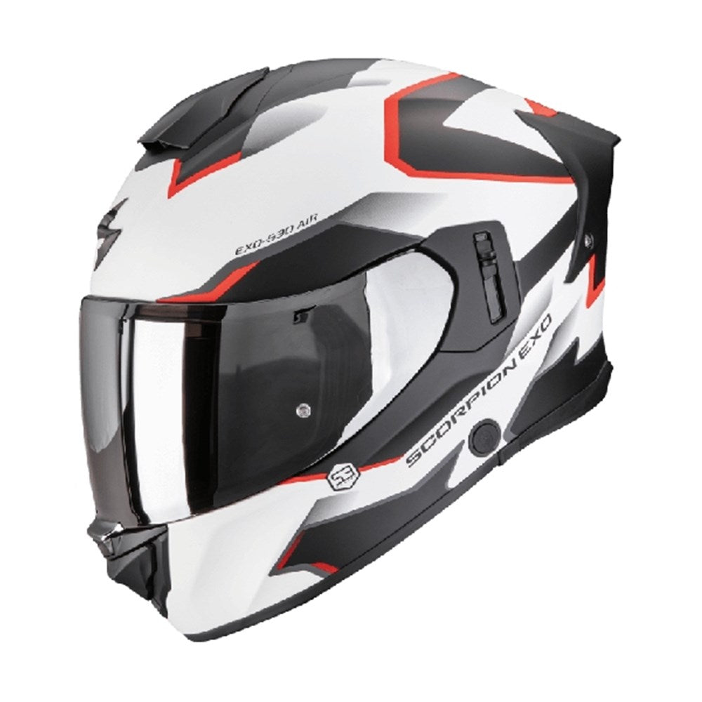 Scorpion EXO-530 Air Clip Matte White/Black/Red Helmet