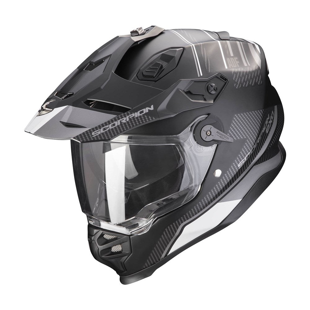 Scorpion ADF-9000 Air Desert Matte Black/Silver Helmet