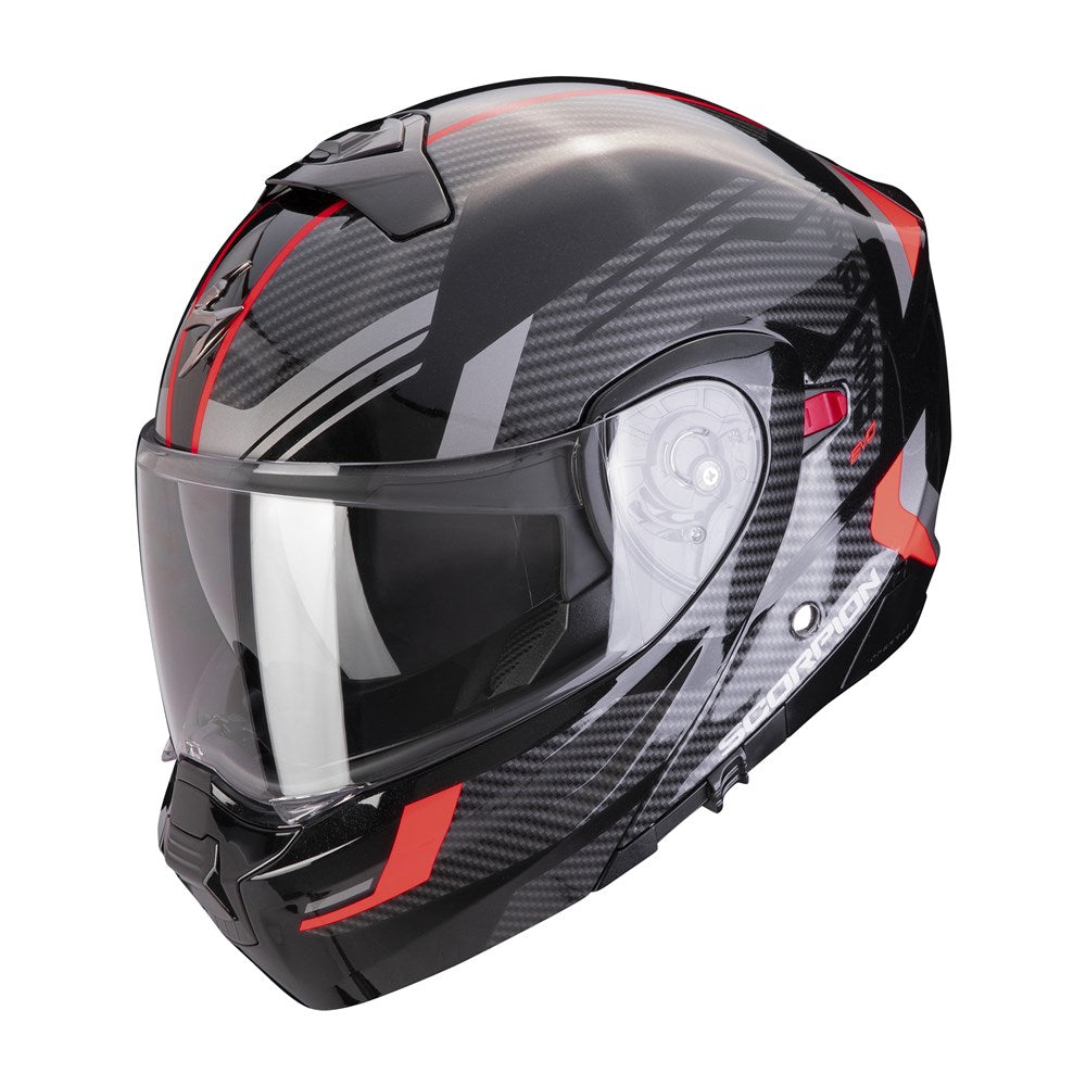 Scorpion EXO-930 Evo Sikon Metal/Black/Silver/Red Helmet