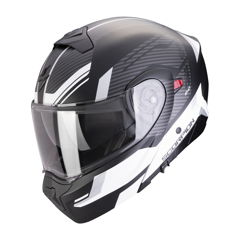 Scorpion EXO-930 Evo Sikon Matte Black/Silver/White Helmet