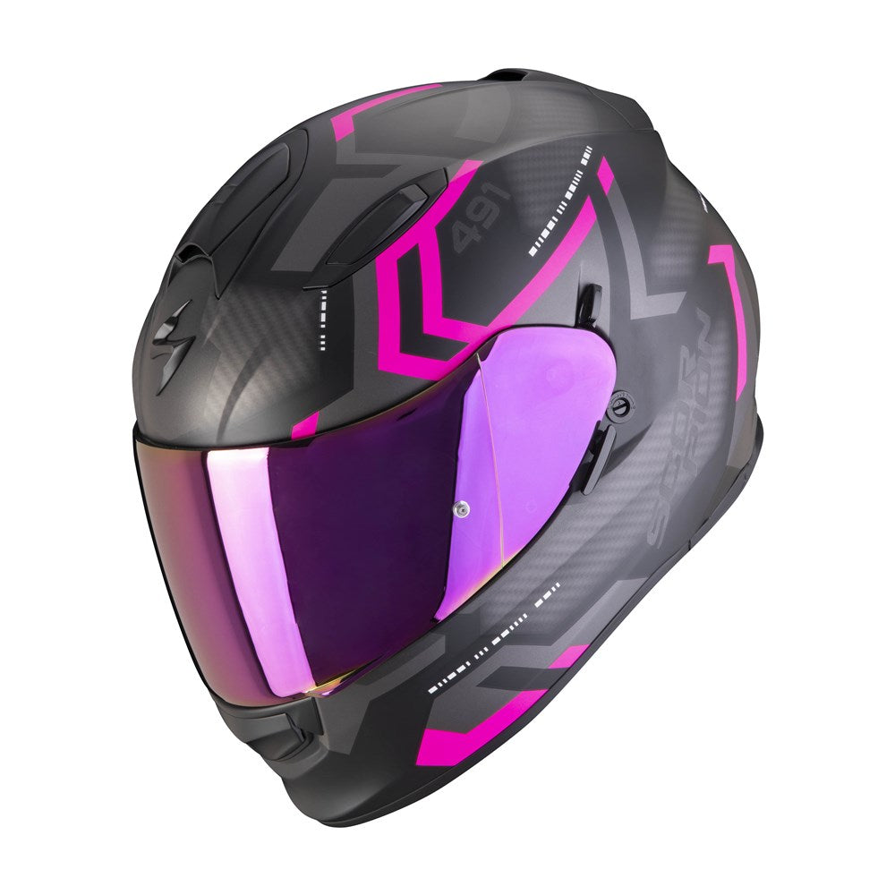 Scorpion EXO-491 Spin Matte Black/Pink Helmet