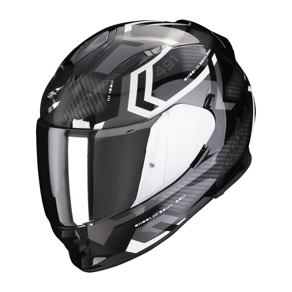 Scorpion EXO-491 Spin Black/White Helmet