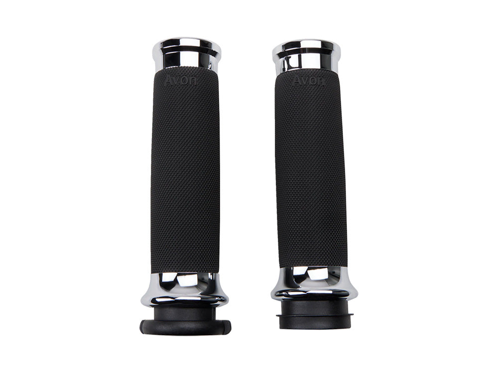 Slyfox Performance SF-0630-3084 Handgrips Chrome for Harley-Davidson Big Twin 08-24 Models w/Throttle-By-Wire