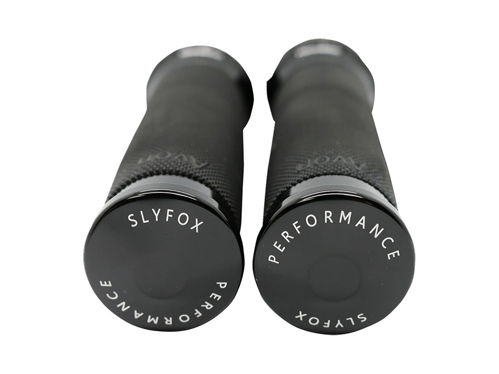 Slyfox Performance SF-0630-3085 Handgrips Black for Harley-Davidson Models w/Throttle Cable