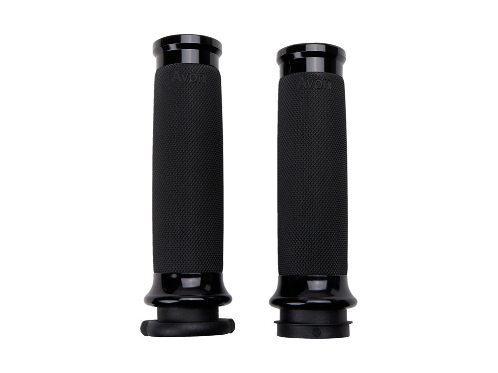 Slyfox Performance SF-0630-3086 Handgrips Black for Harley-Davidson Big Twin 08-24 Models w/Throttle-By-Wire
