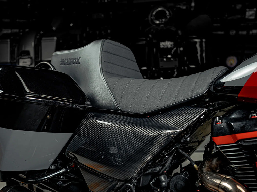 Slyfox Performance SF-0801-2056 Highnoon Tuck N Roll Dual Seat for Harley-Davidson CVO Touring 23-Up/Street Glide/Road Glide 24-Up/Touring 25-Up