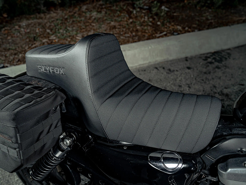Slyfox Performance SF-0804-0828 Highnoon Tuck N Roll Dual Seat for Harley-Davidson Sportster 04-21